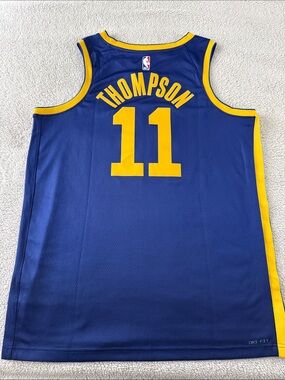 Golden State Warriors #11 Klay Thompson NBA Statement Edition Jordan Jersey